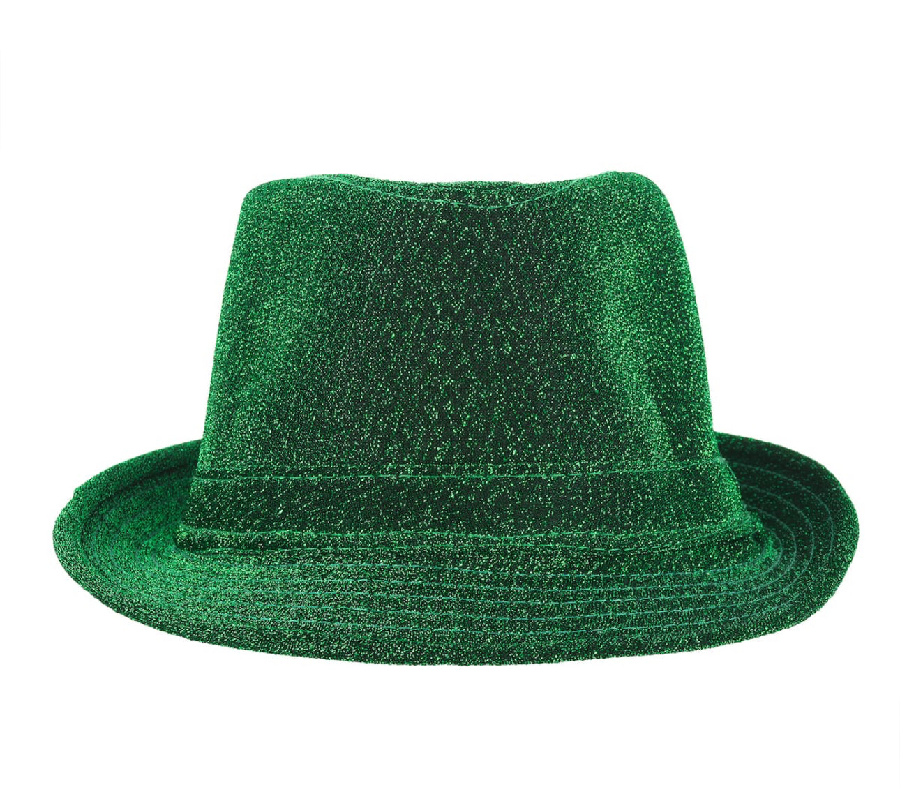 GLITTER GREEN MINI FEDORA HAT