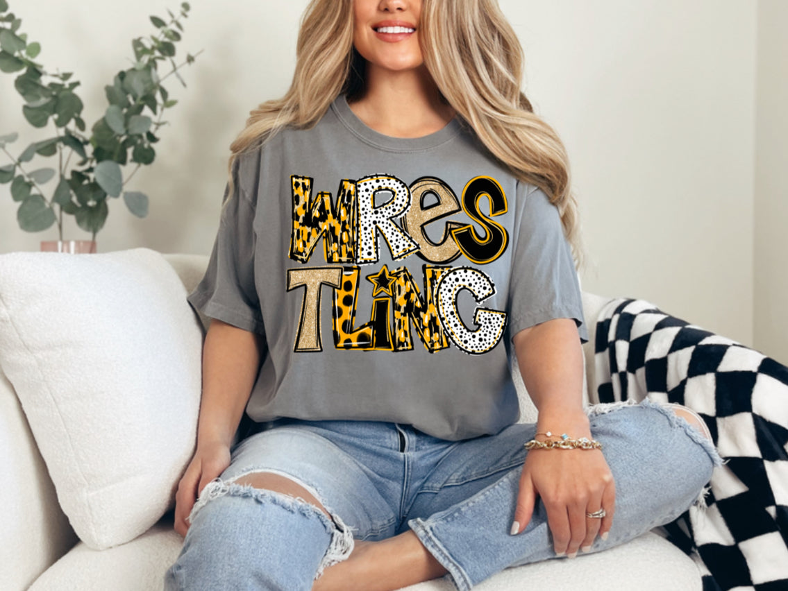 WRESTLING BLACK AND GOLD