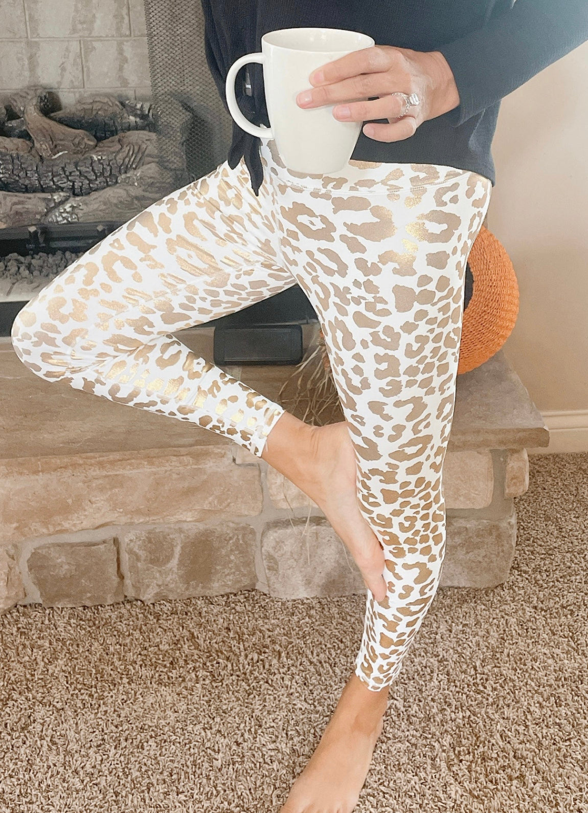 White Leopard Foil Leggings – Laura Louise & Co.