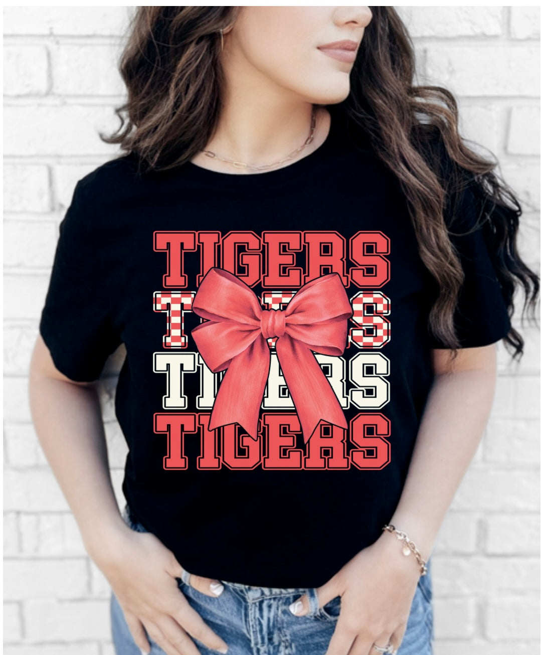 BLACK TIGERS BOW TEE