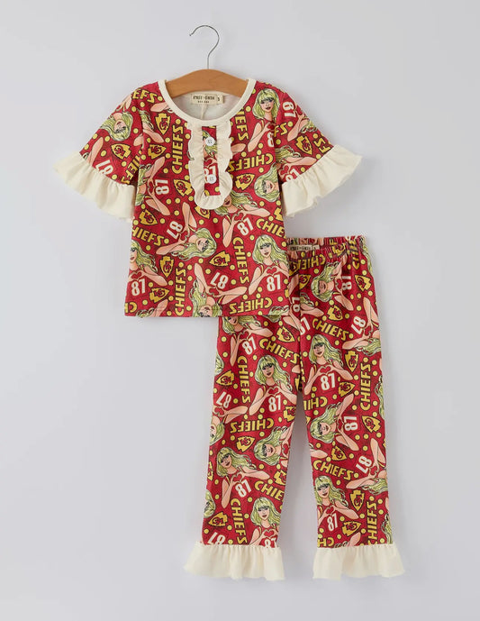 TS Chiefs Red PJ Set