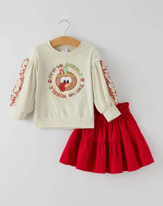 First We Wobble Skirt Set