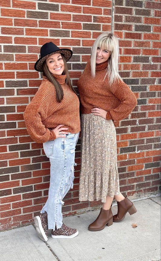 CHENILLE TURTLENECK SWEATER